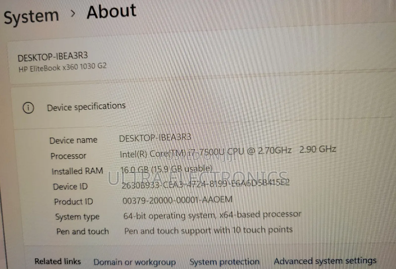 Laptop HP EliteBook X360 1030 G2 16GB Intel Core i7 SSD 256GB