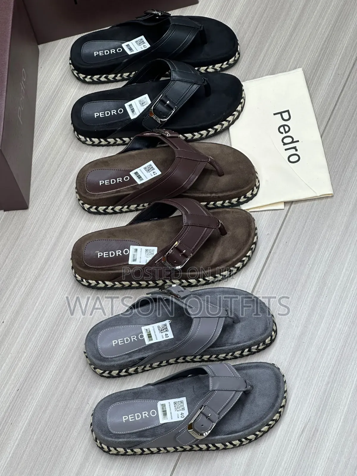 3 Colours Pedro Brand 3 Styles Materials Quality and Original Sandals