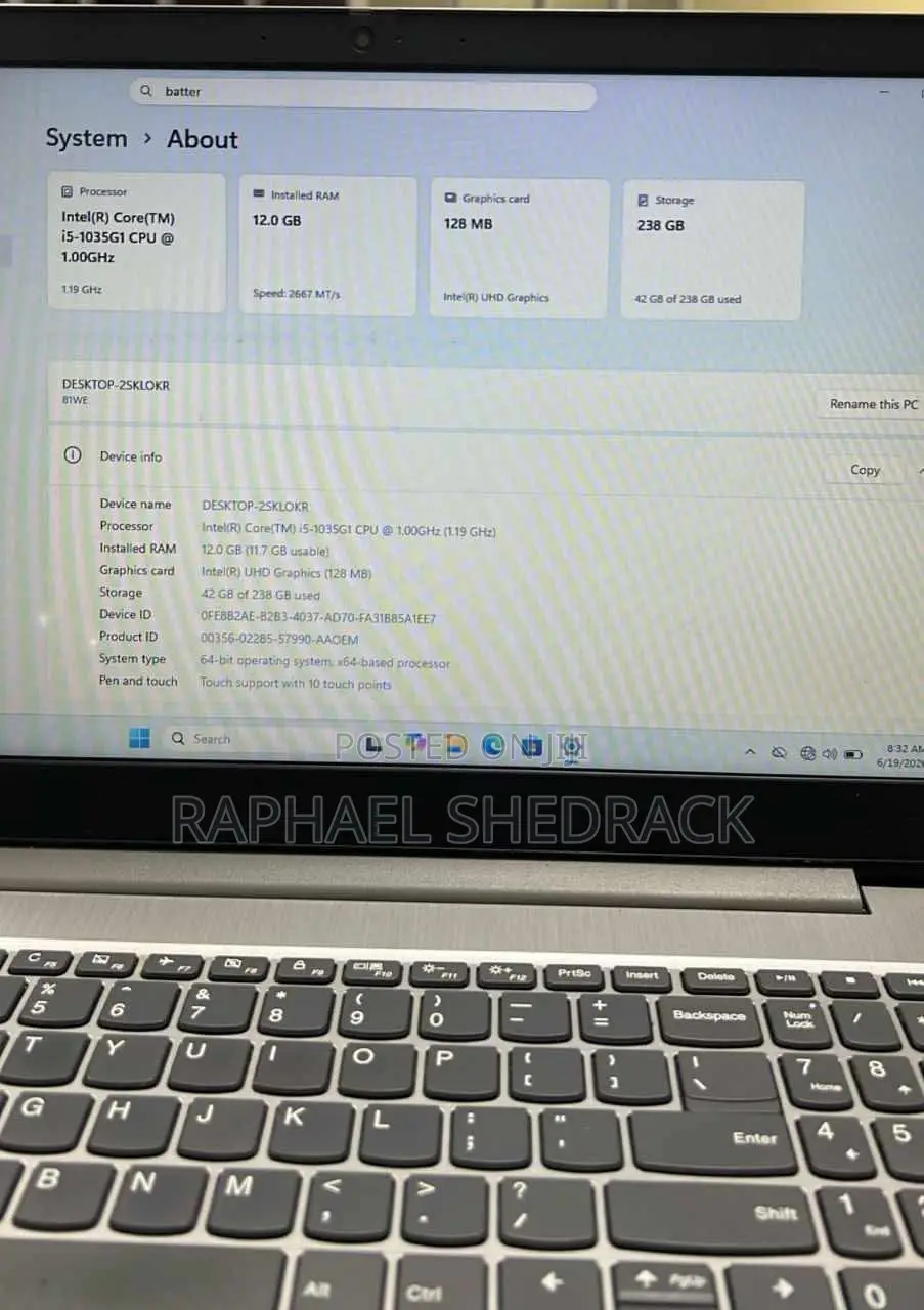Laptop Lenovo Ideapad 3 12GB Intel Core i5 SSD 256GB