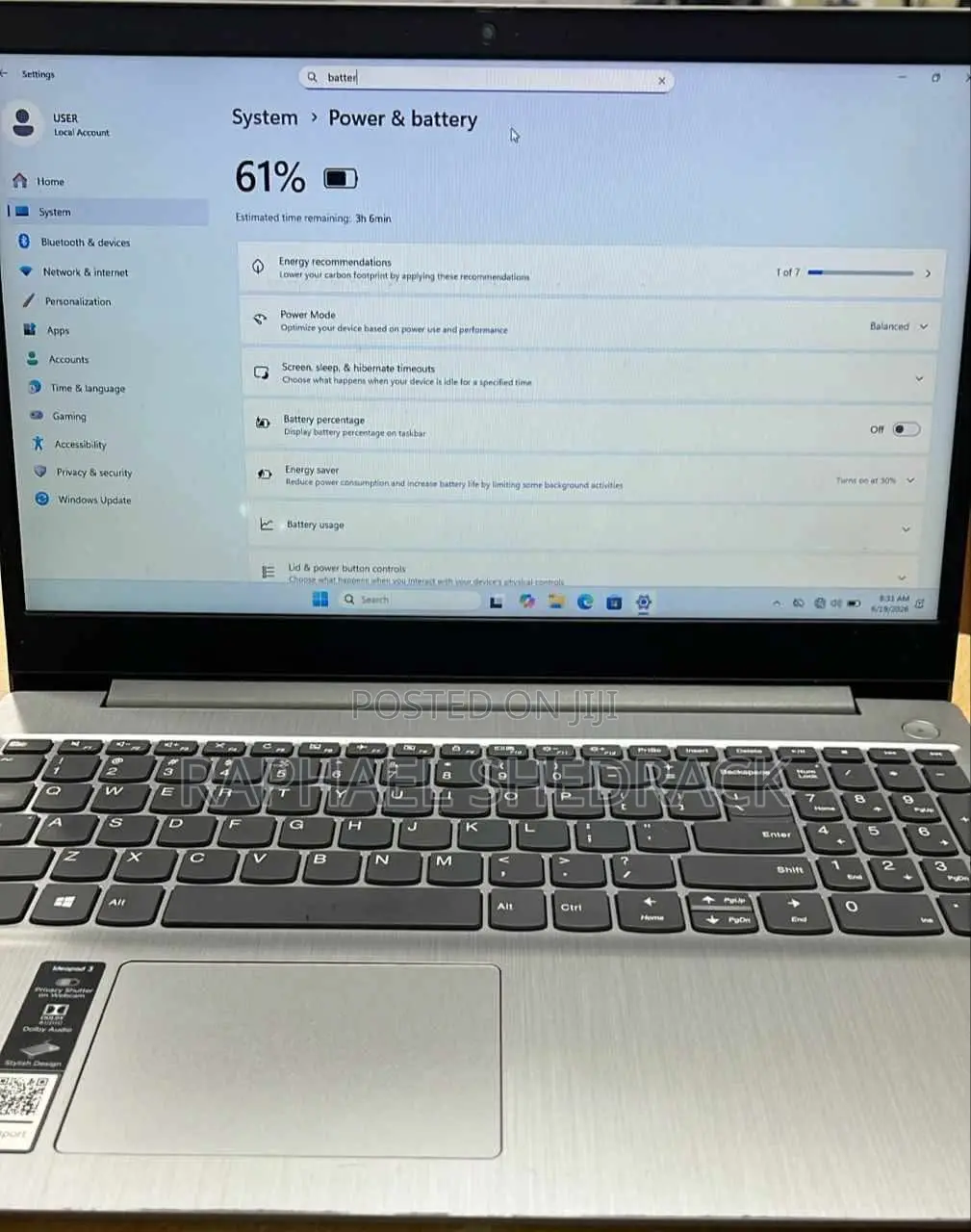 Laptop Lenovo Ideapad 3 12GB Intel Core i5 SSD 256GB