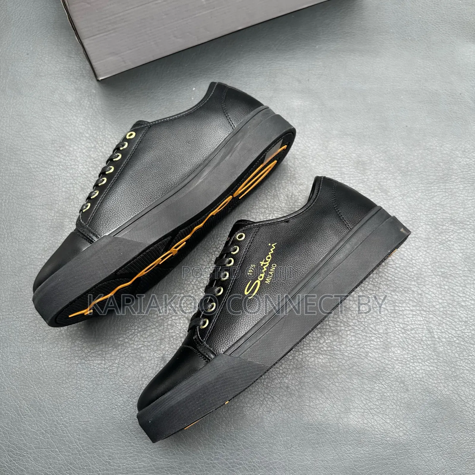 Santoni Leather Sneakers