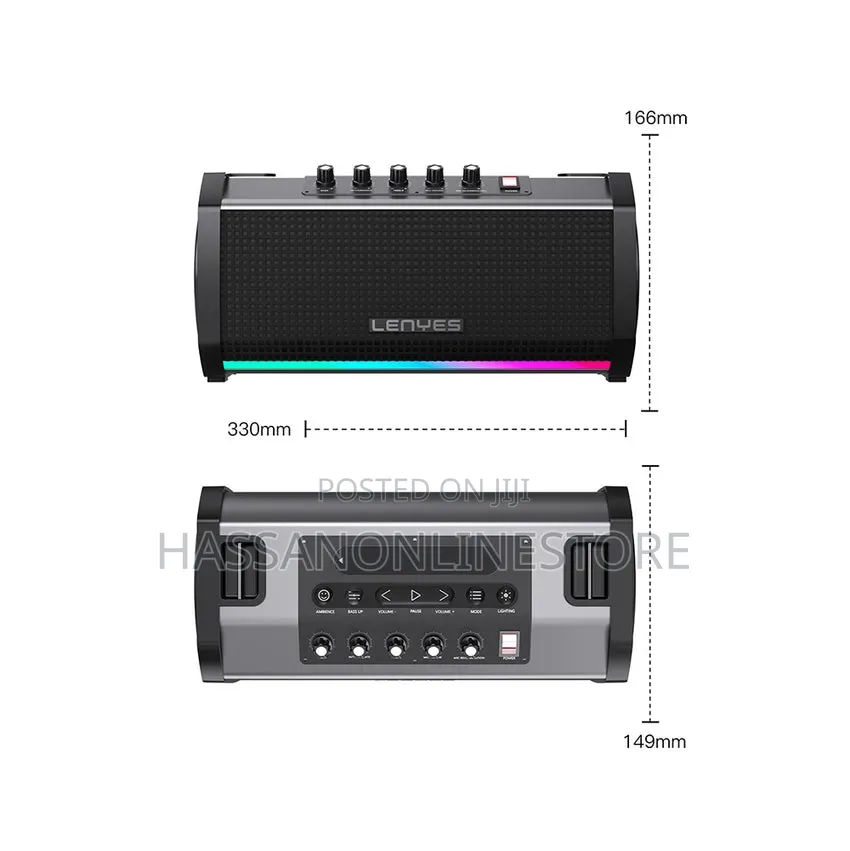 Lenyes S863 RGB Led Illuminated TWS Bluetooth Speaker With Microphone