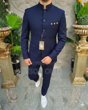 3 Colours Grey Blue and Black Materials Quality Men's Original Suits
