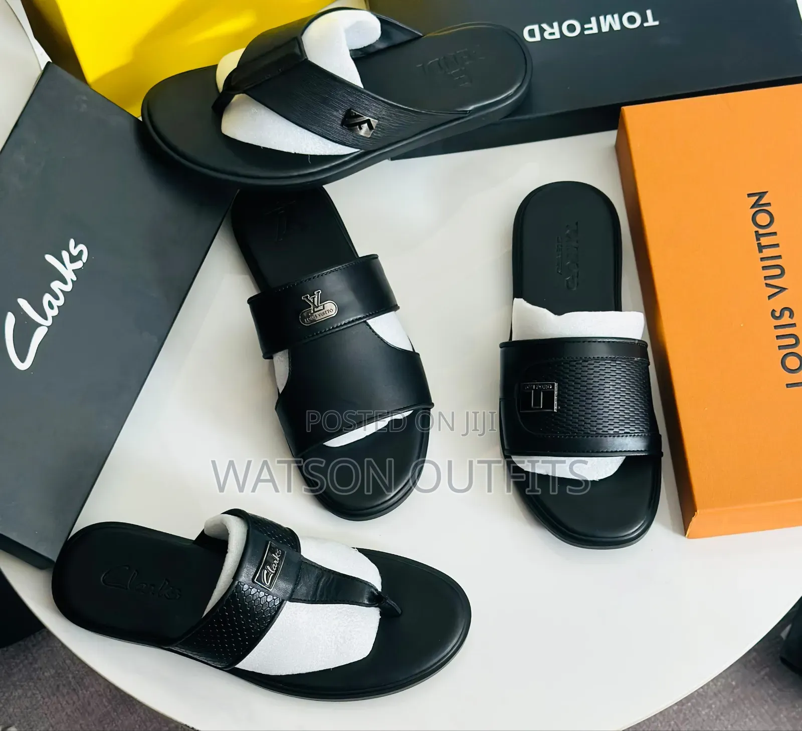 1 Colour Fendi Tomford Clarks Lv Men's Simpo Sandals Materials Smart