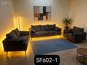 Wholesale Dark Grey Fabric Sofa Suite - Model Sf602-1