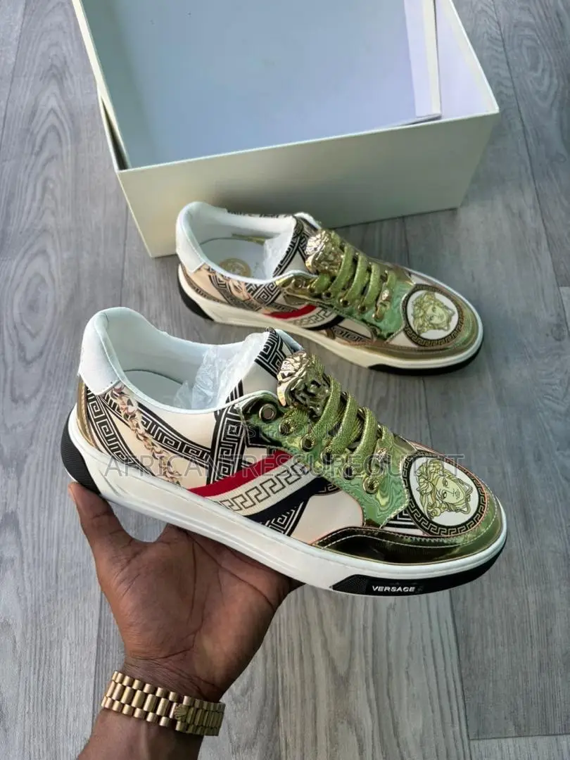 Versace Sneakers Featuring Medusa Head Emblem on the Side