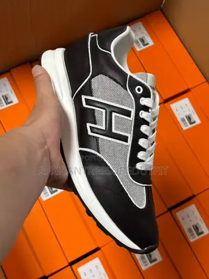 Hermes Bouncing Sneakers Texting Branding Visible on Leather Footbed