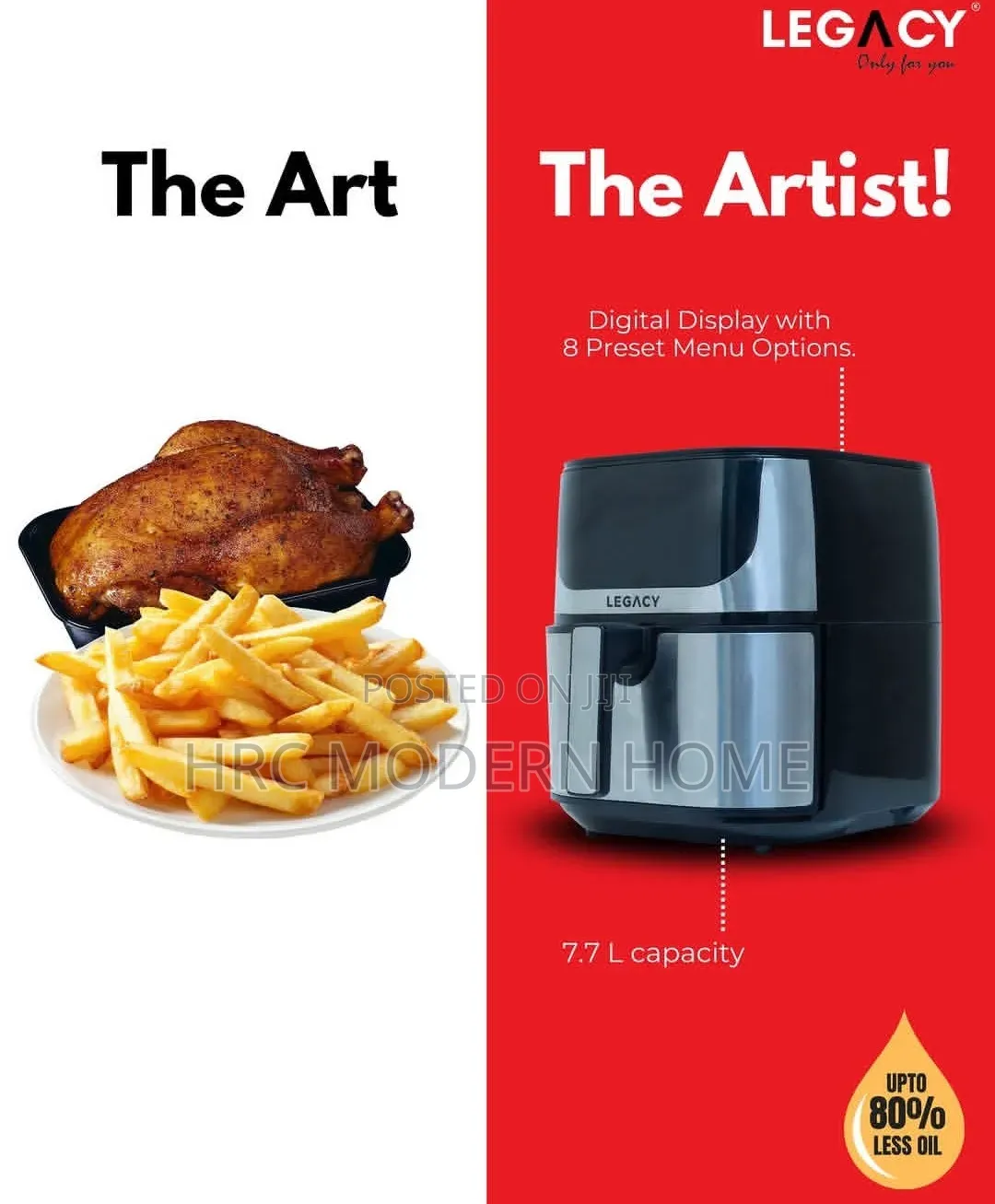 Legacy Digital Air Fryer 7.7 Liters (Brand New)