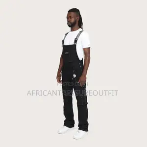 Utulity Demin Overall Cargo Pocket and a Signature Stacked Silhouette