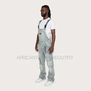 Utulity Demin Overall Cargo Pocket and a Signature Stacked Silhouette