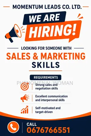 Sales Marketing Representative Wanted – Dar Es Salaam
