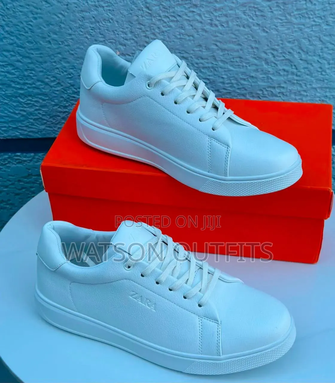 3 Colours White Black and Brown Zara Brand New Men's Leather Shoes