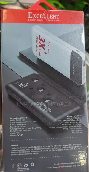 Excellent 12000mah Ex-056 Power Bank