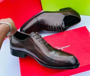 Premium Men's Cap Toe Brogue Oxford Shoes