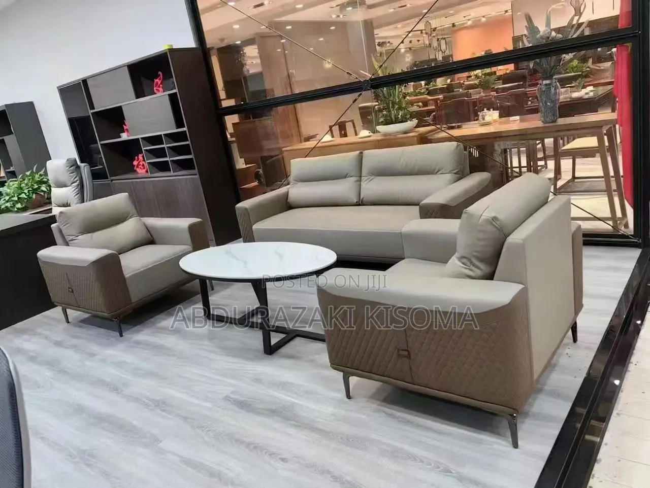 Luxury Two-Tone Leather Sofa Suite (Executive Edition)