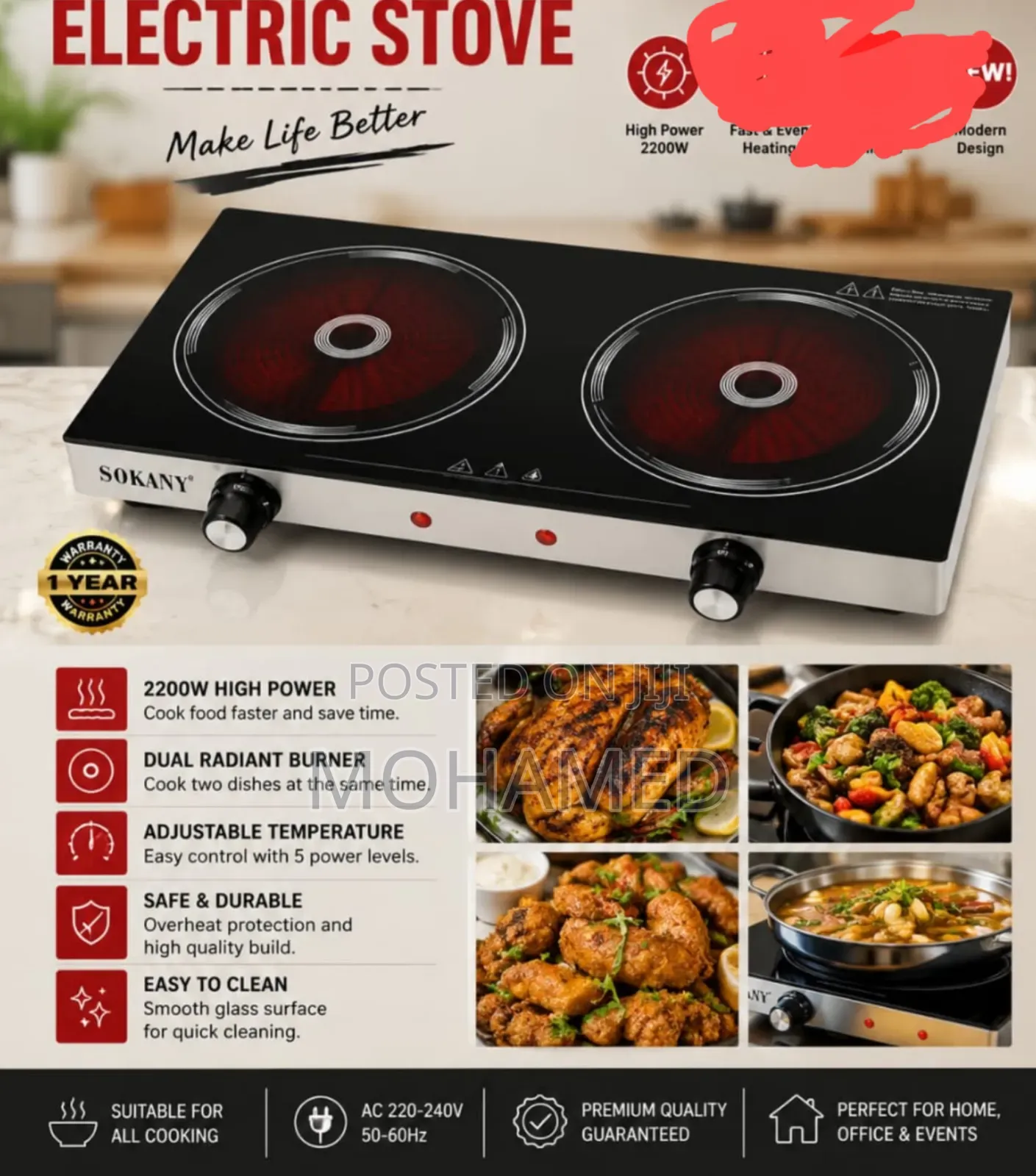 Sokany Electric Stove Offer