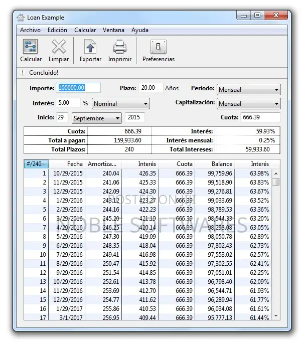 Maxprog Loan Calc