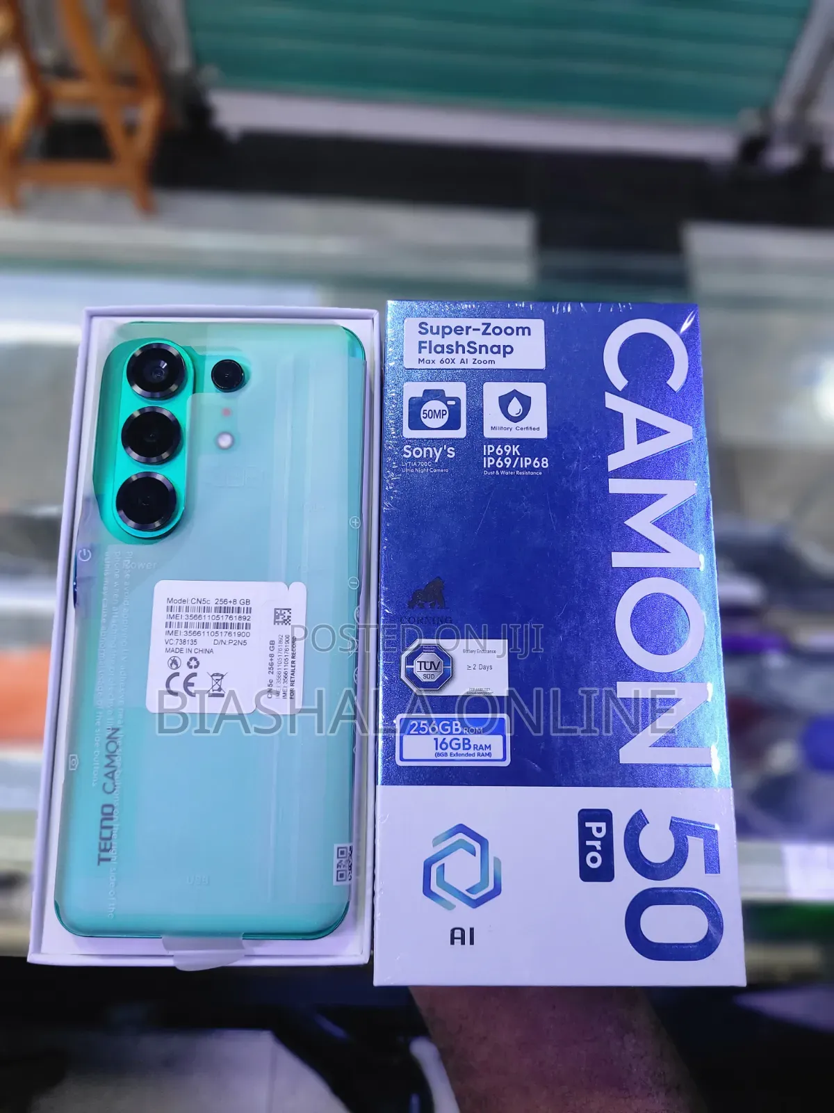 New Tecno Camon 50 Pro 256 GB Green