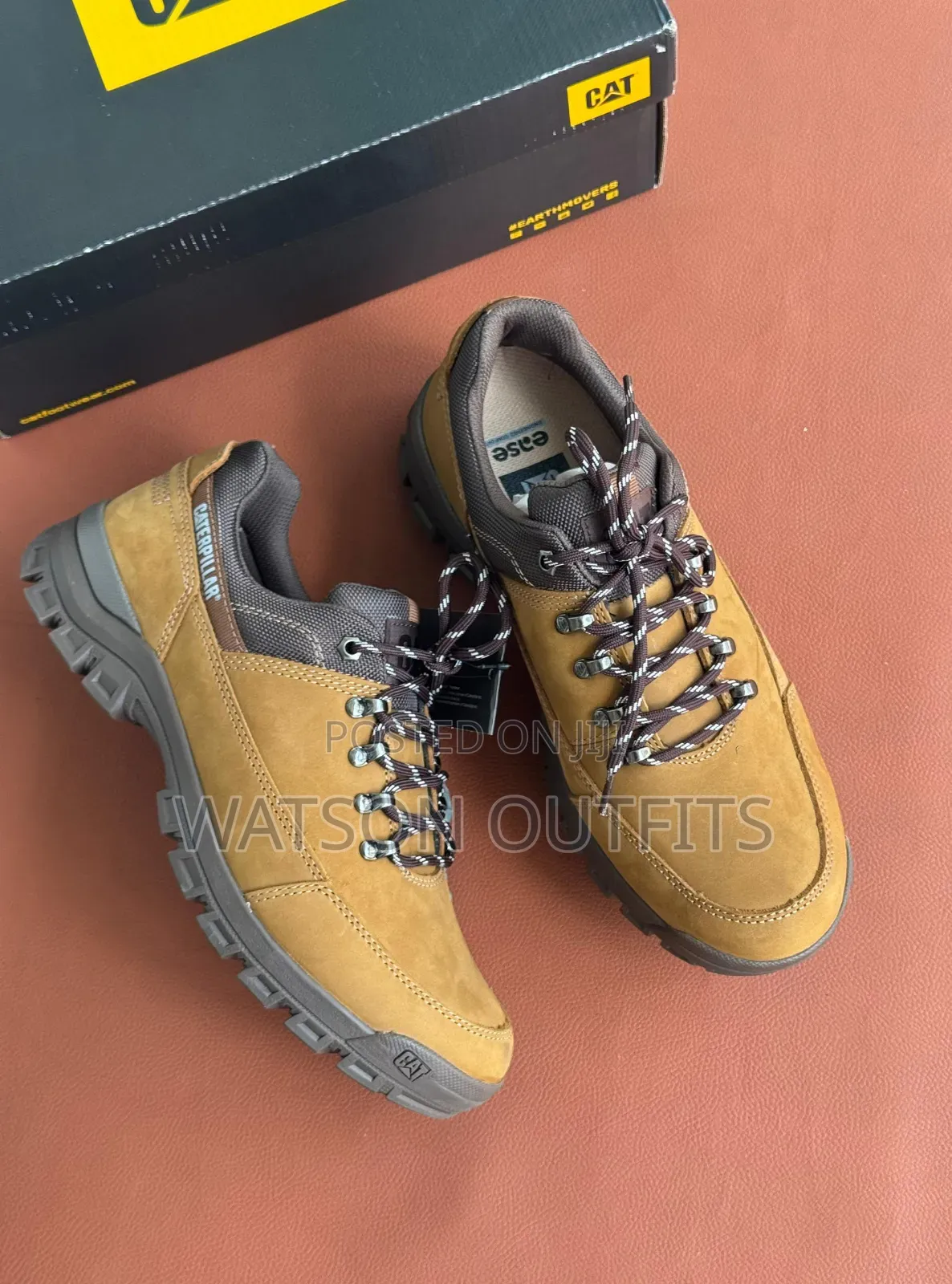 Men's Leather Shoes Cat or Caterpillar Brand 2 Colours Materials Org
