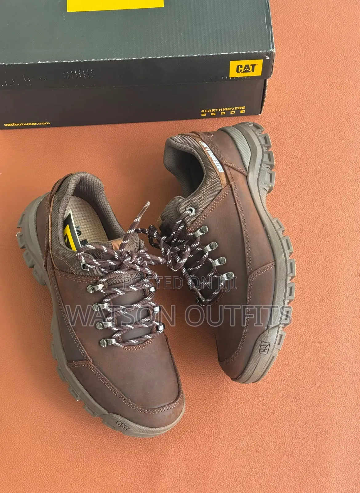 Men's Leather Shoes Cat or Caterpillar Brand 2 Colours Materials Org