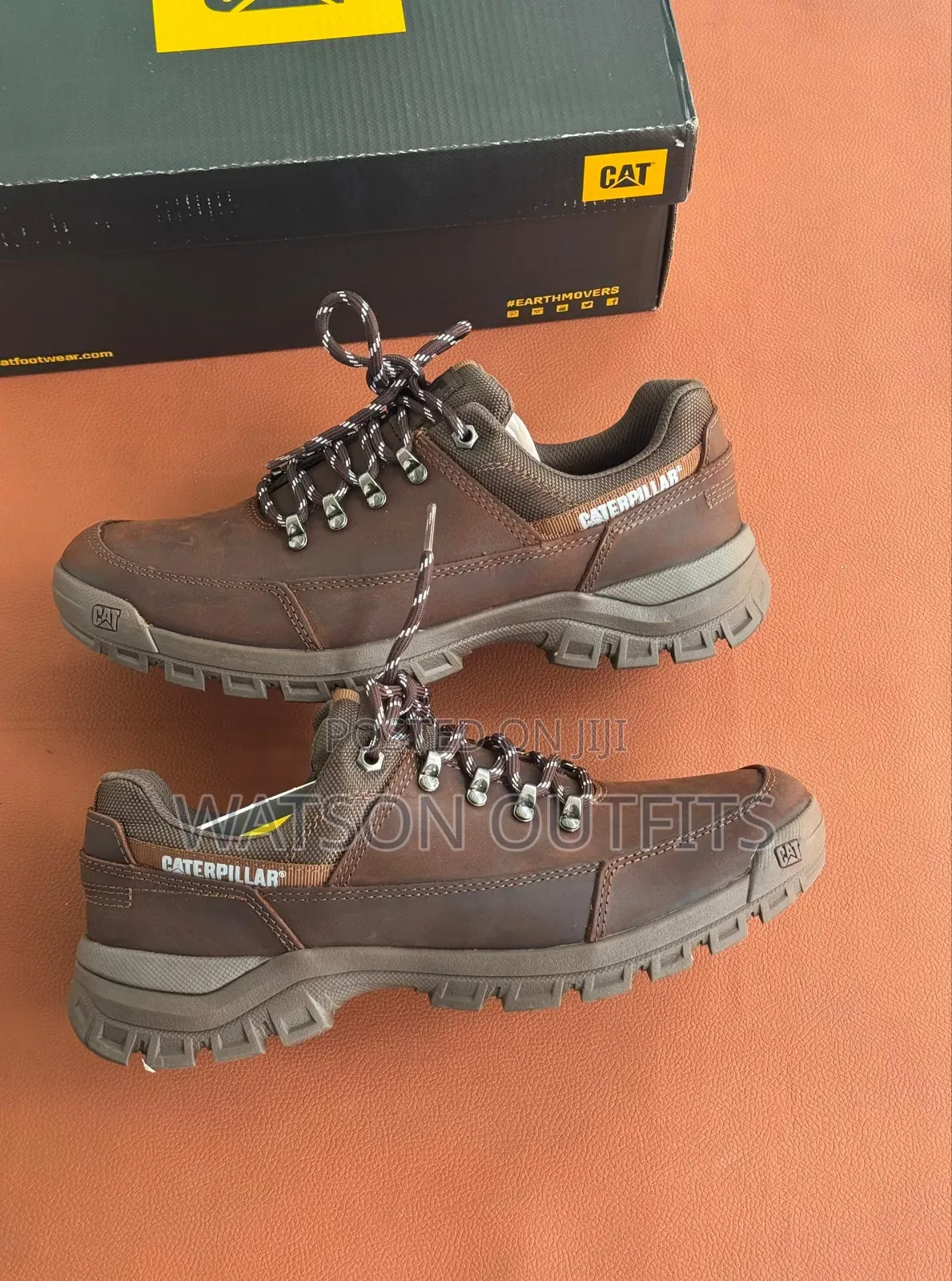 Men's Leather Shoes Cat or Caterpillar Brand 2 Colours Materials Org