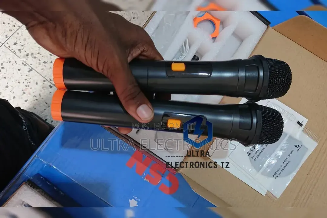 Uhf Rechargeable Wireless Microphone a Pair(2) With Receiver