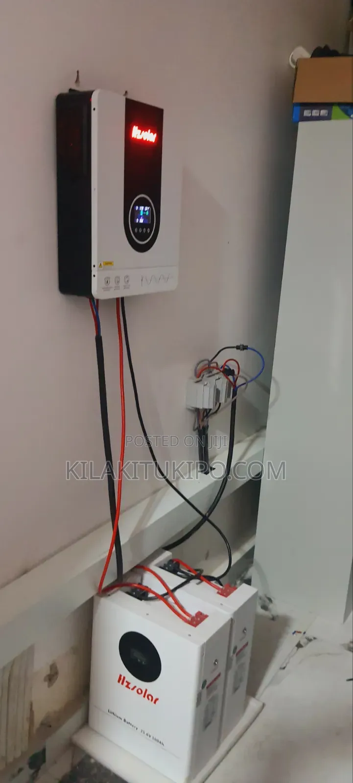 Solar System 2 Lithium Battery 100ah 25.6v + Hybrid Inverter 4200w 24v