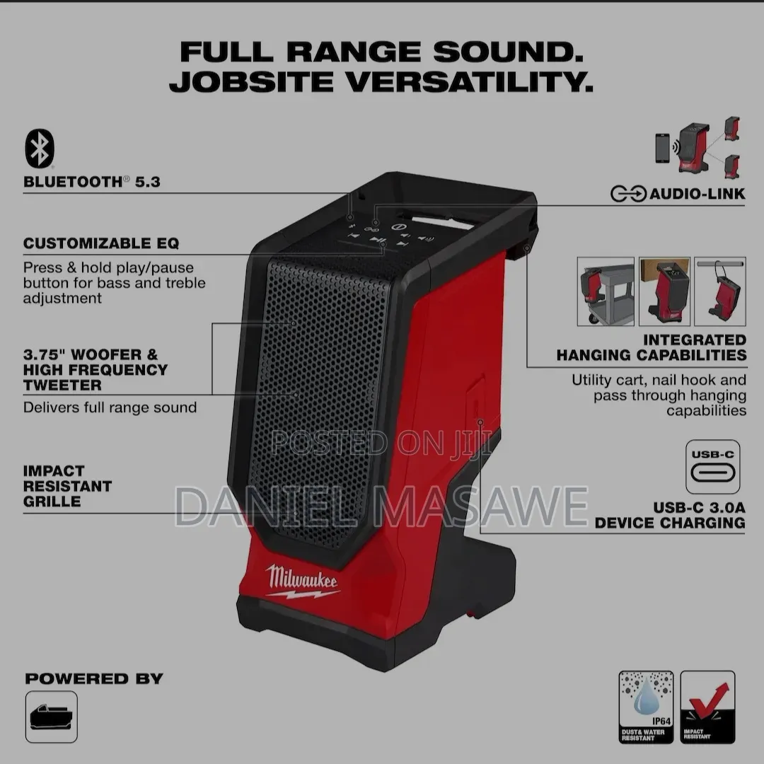Milwaukee M18 Jobsite Bluetooth Speaker