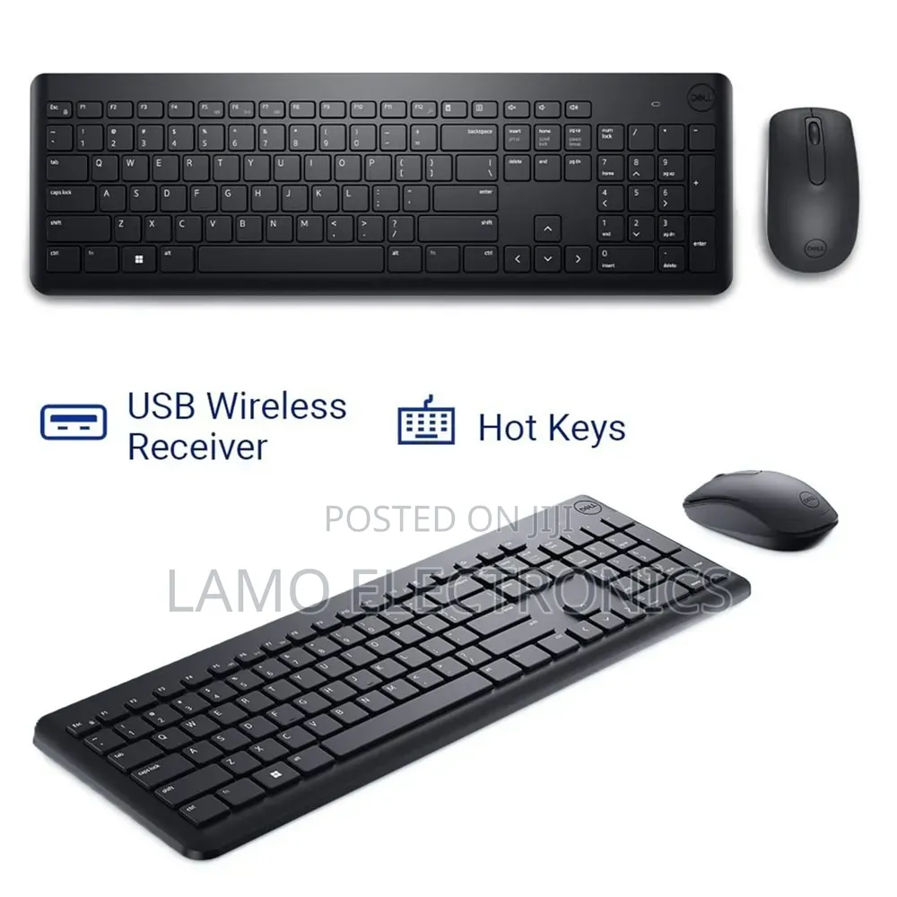 Orginal Dell Km3322w Combo Wireless Keyboard and Mouse