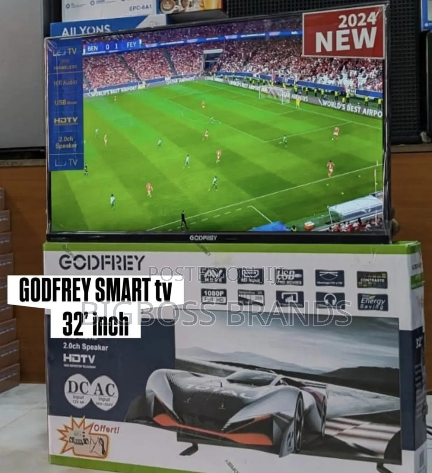 Godfrey 32 Inches Smart Frameless