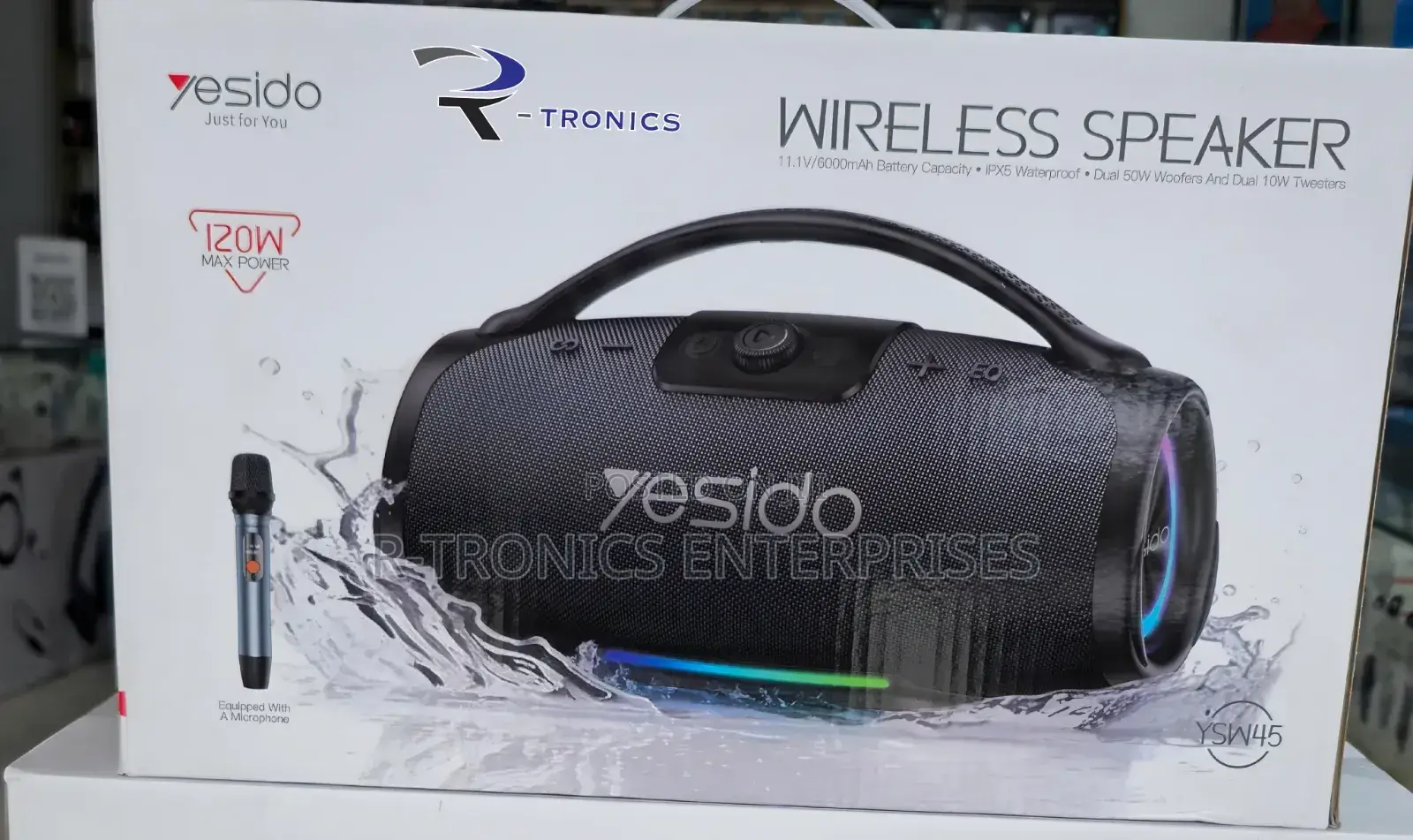 Yesido (Ysw45) 120w Outdoor Portable Wireless Bluetooth Speaker