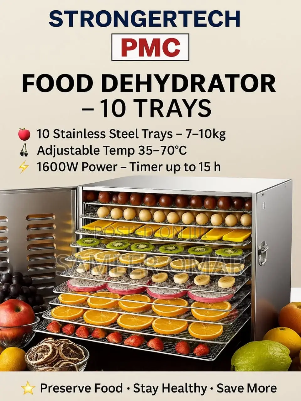 Food Dehydrator 10trays (Pmc)