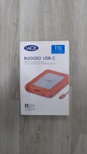 Lacie Rugged Usb -C Hard Drive 1tb. Up to 130 MBP/S