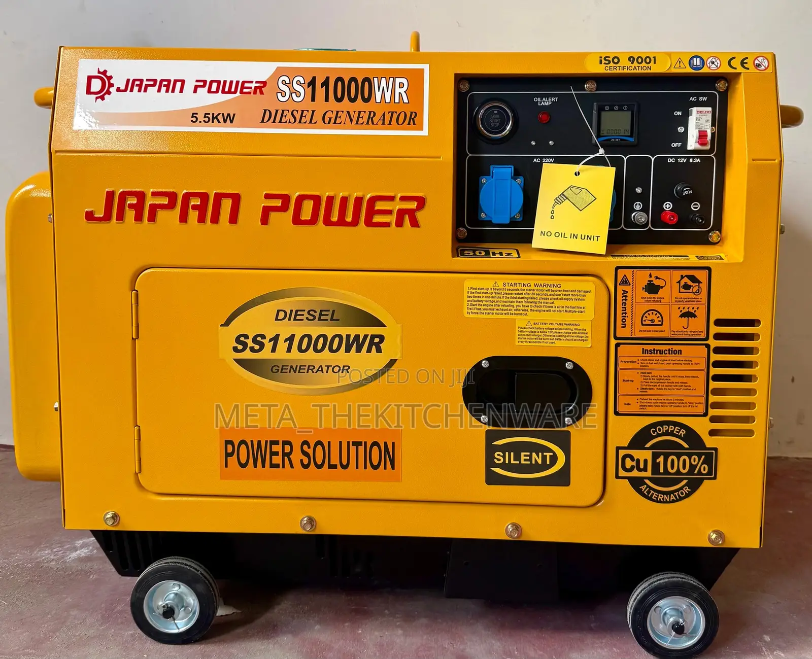 Japan Power Diesel Generator With Remote 5.5kv Ss11000wr