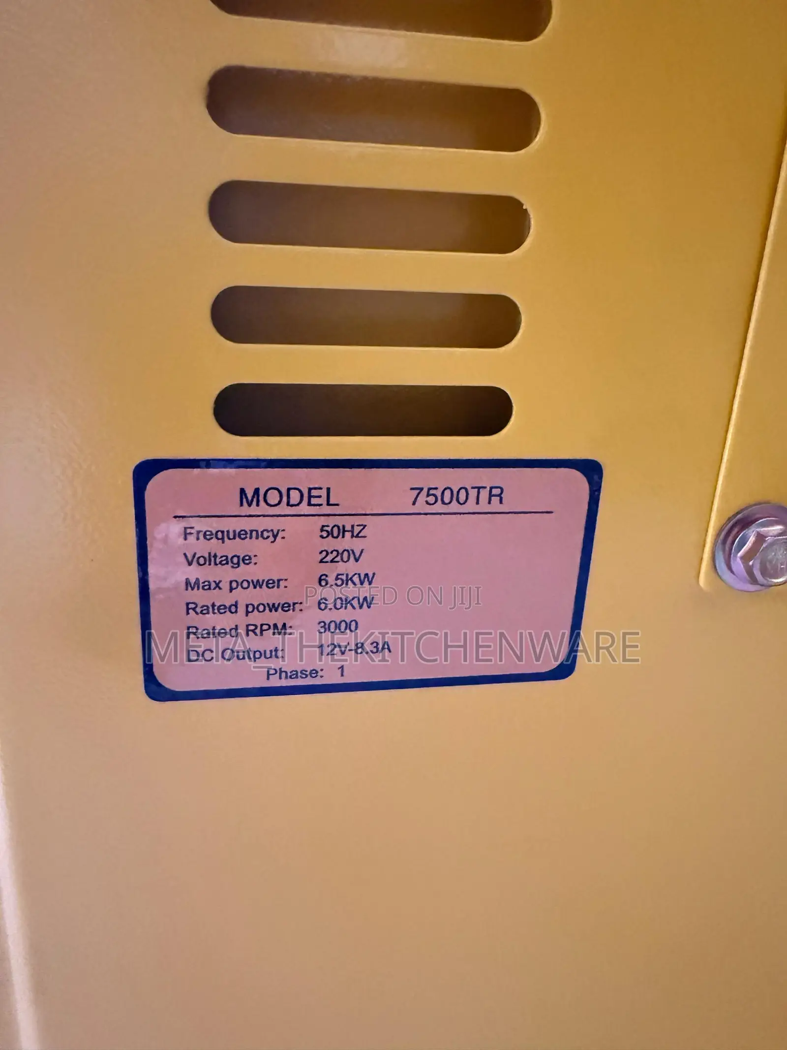 Japan Power Diesel Generator With Remote 6.5kv 7500tr