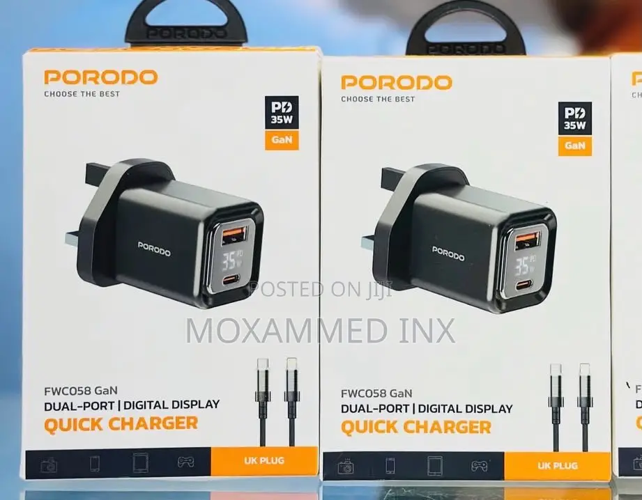 Porodo Fwc058 35w Dual-Port Gan Quick Charger