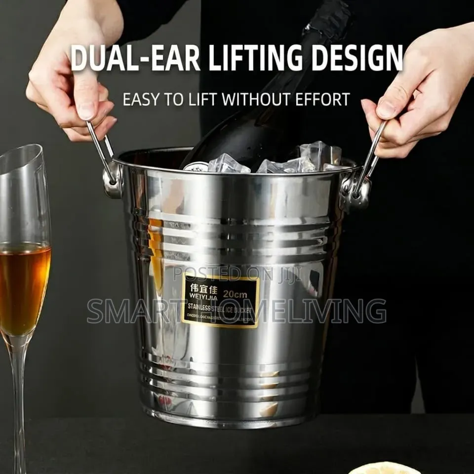 Polished Stainless Steel Ice Bucket 5l