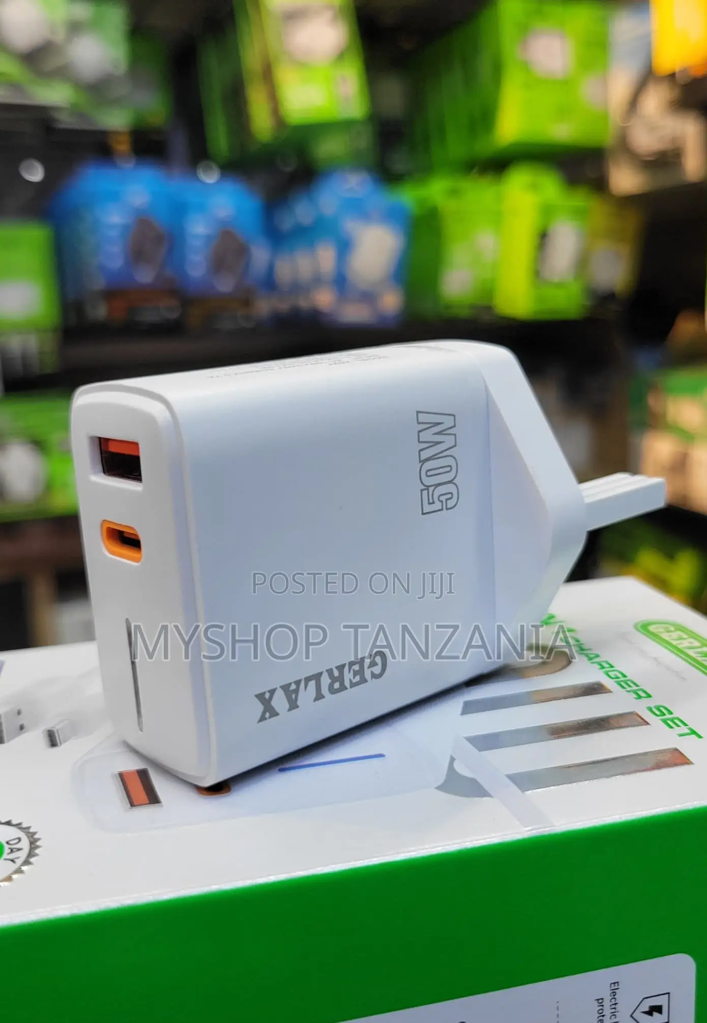 Gerlax Original Adapter 50w (Inaandika Mda Wa Kujaza Faster Charge)