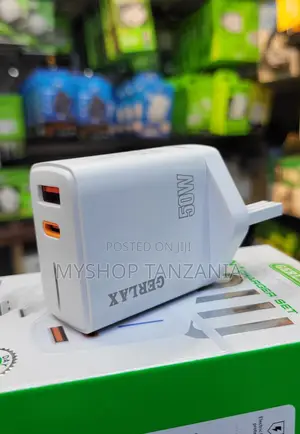 Gerlax Original Adapter 50w (Inaandika Mda Wa Kujaza Faster Charge)
