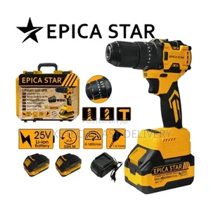Epica Star 25v Cordless Drill Machine With 2 Batteries