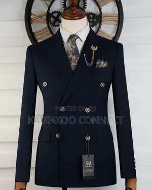 Black Double Breasted Format Suit