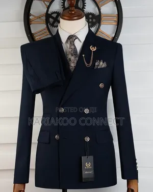 Black Double Breasted Format Suit