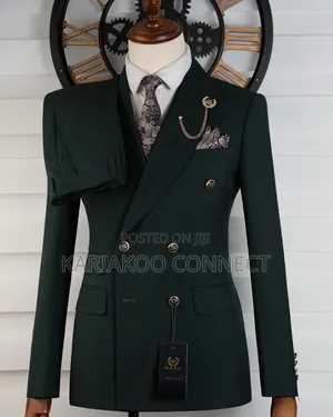 Green Double Breasted Format Suit