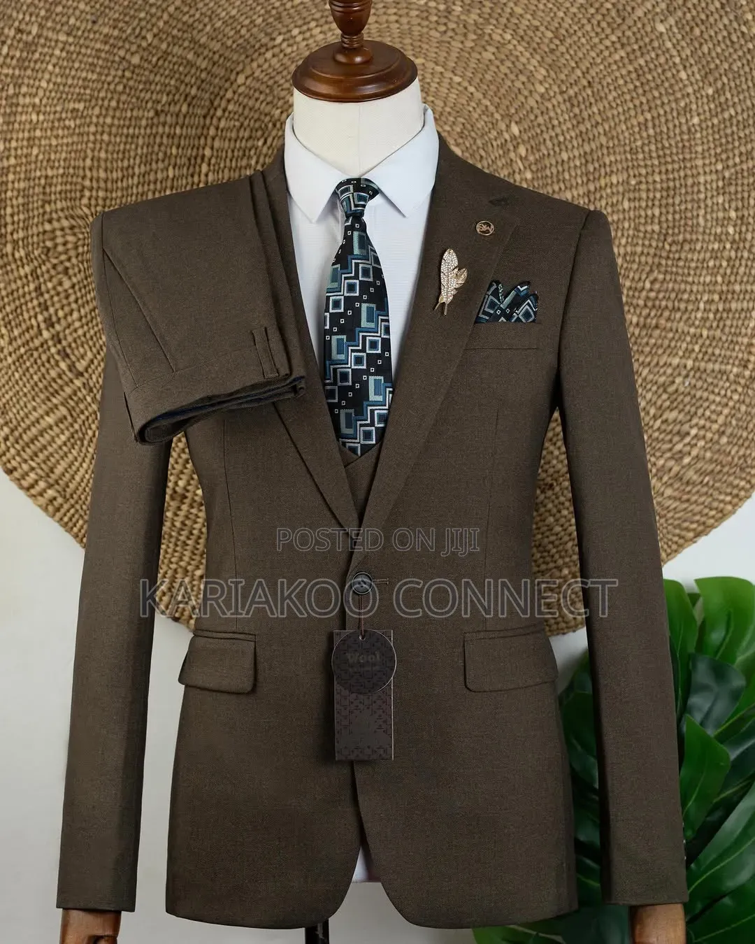 Dark Brown Premium Church Suit Form