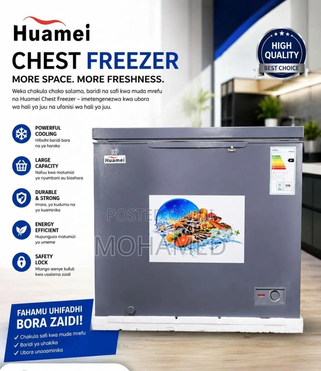 Huamei Chest Freezer 200l (Hm 200) 