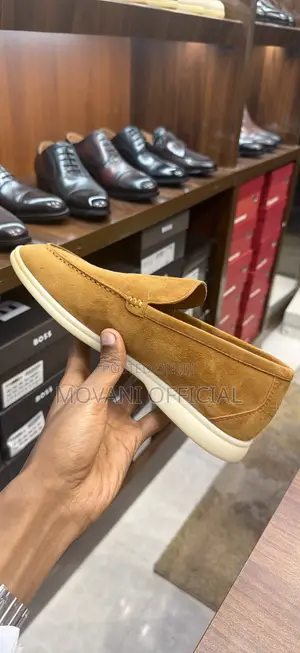 Brown Loro Piana Summer Walk Loafer