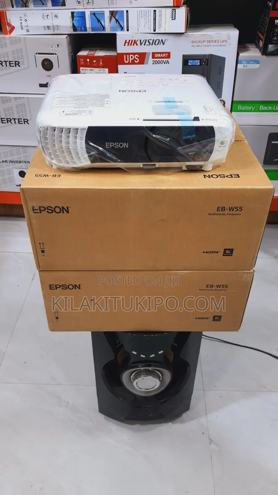Eb-W55 Projector, Wifi, 2x Hdmi Ports, 4,000 Lumens, Up to 320 Inches