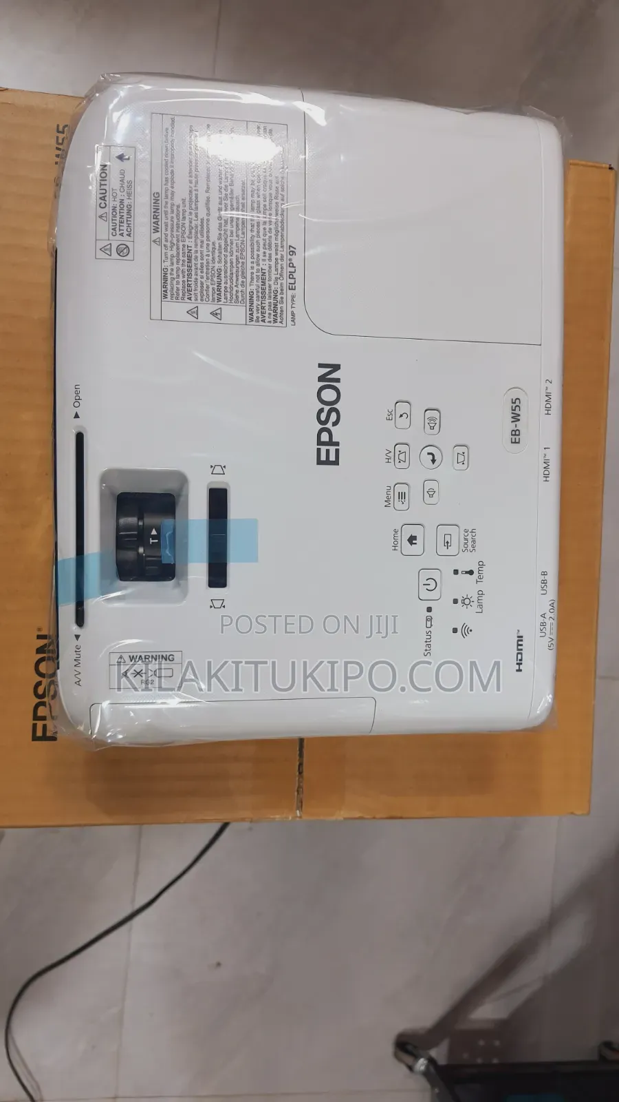 Eb-W55 Projector, Wifi, 2x Hdmi Ports, 4,000 Lumens, Up to 320 Inches