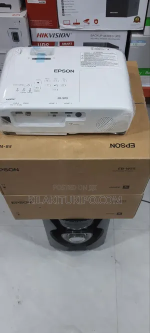 Eb-W55 Projector, Wifi, 2x Hdmi Ports, 4,000 Lumens, Up to 320 Inches