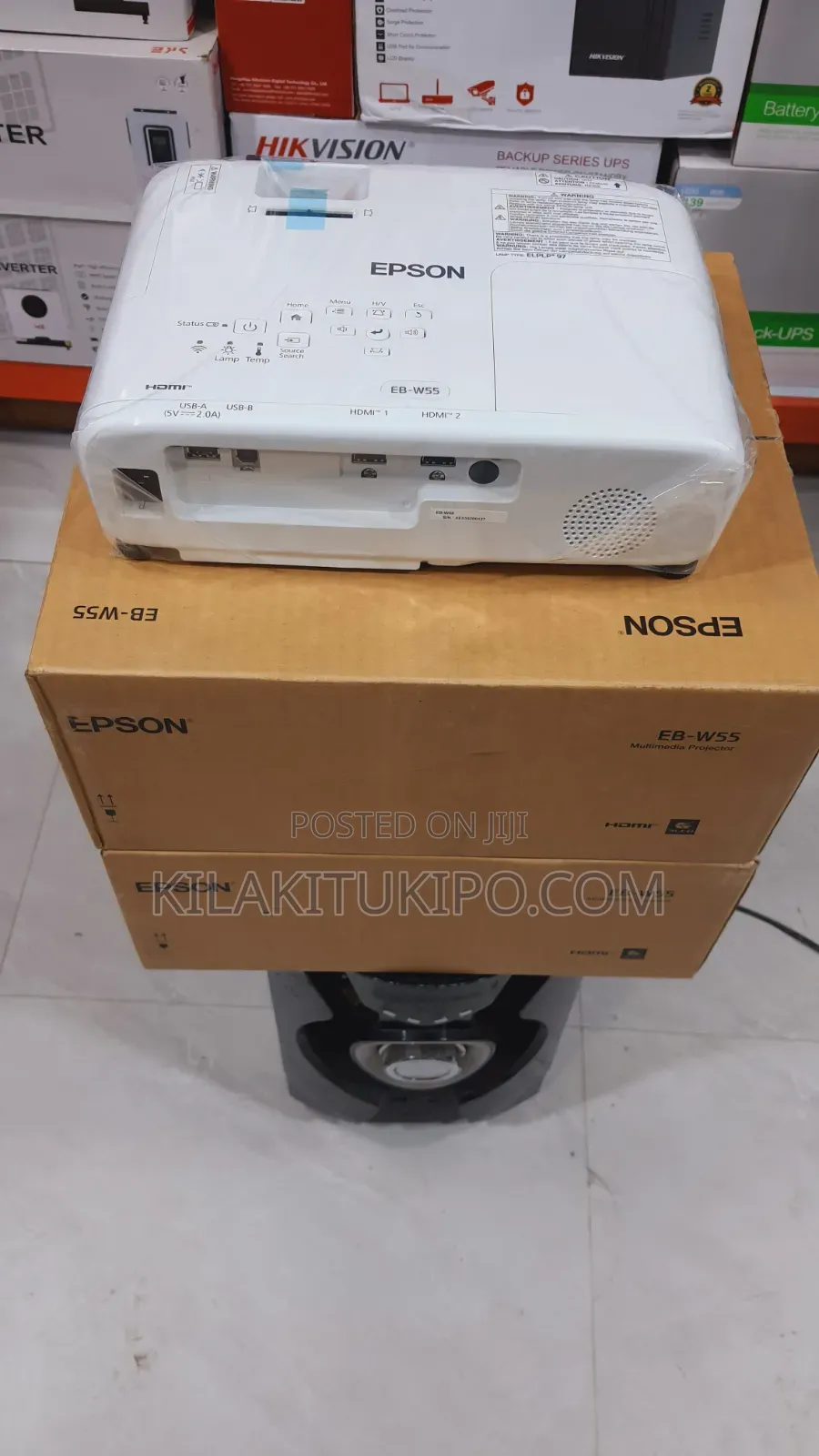 Eb-W55 Projector, Wifi, 2x Hdmi Ports, 4,000 Lumens, Up to 320 Inches